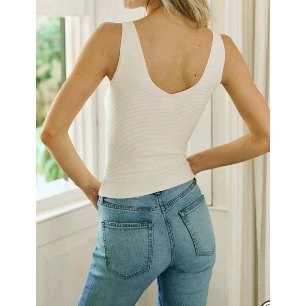 Julia Amory Eden Tank Women's Size Medium Ribbed Sweater Tank - Picture 3 of 9